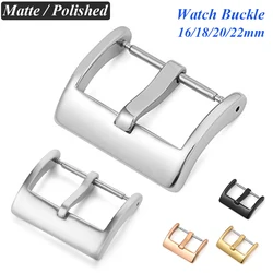 Watch Buckle 16mm 18mm 20mm 22mm Stainless Steel Watch Clasp Accessories Replacement Buckle for Leather Silicone Watch Strap