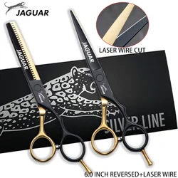 Hair Scissors Professional 6.0 Inch Barber Hairdressing Cutting Thinning Set Reversed Scissors Laser Wire salons shears