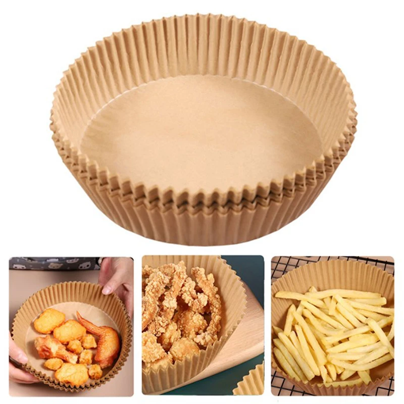Einweg-Luftfritteusen-Papier, antihaftbeschichtet, für Küche, Backen, Airfryer-Matte, ölbeständig, Mikrowelle, Grillunterlage, Backpapier, Liner-Zubehör