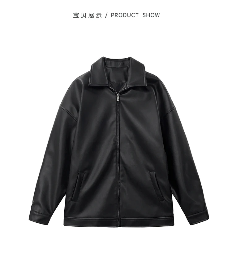 Mauroicardi Spring Autumn Cool Luxury Short Black Soft Light Pu Leather Jacket Men Zipper Casual Mens Jackets and Coats Fashion 29 S401d598a8b0f4911a7b74aae3377c814M