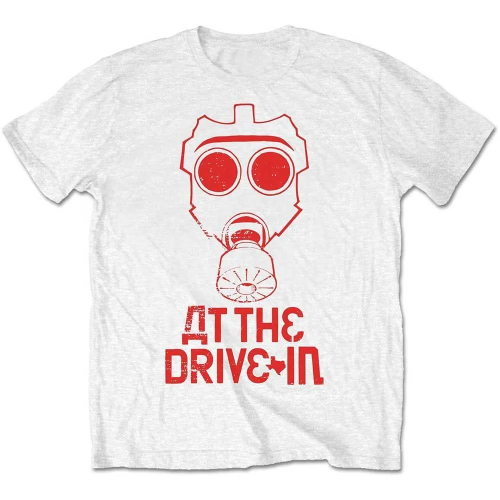 At The Drive-In Gas Mask Grafik-T-Shirt, 100 % Baumwolle, Post-Hardcore-Print-T-Shirt, Unisex Punk Anti-Utopia Kurzarmshirt