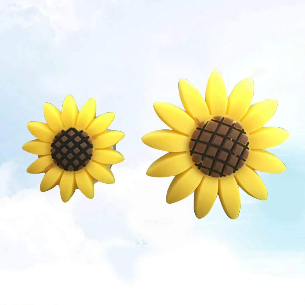 2 PCS Car Perfume Clip Aromatherapy Diffuser Sunflower Decoration Auto Interior Ornament Yellow Adornment