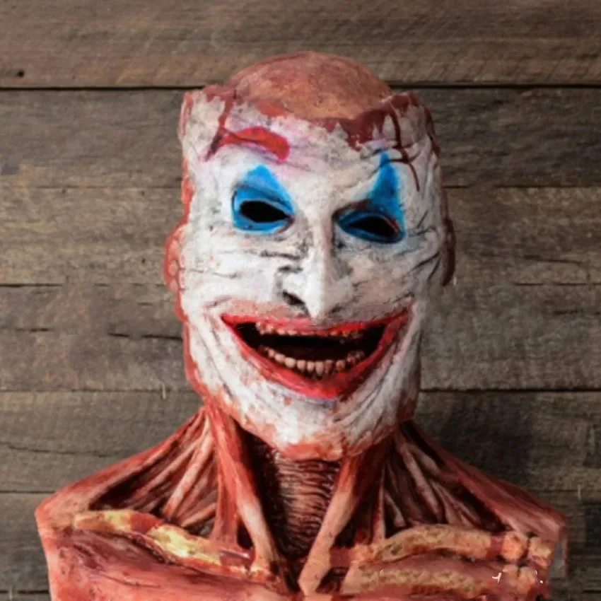 Halloween Latex Mask Skull Mask Horror Decoration Full Head Helmet Movable Jaw Masque Gifts Party Costume Exorcist scary mask