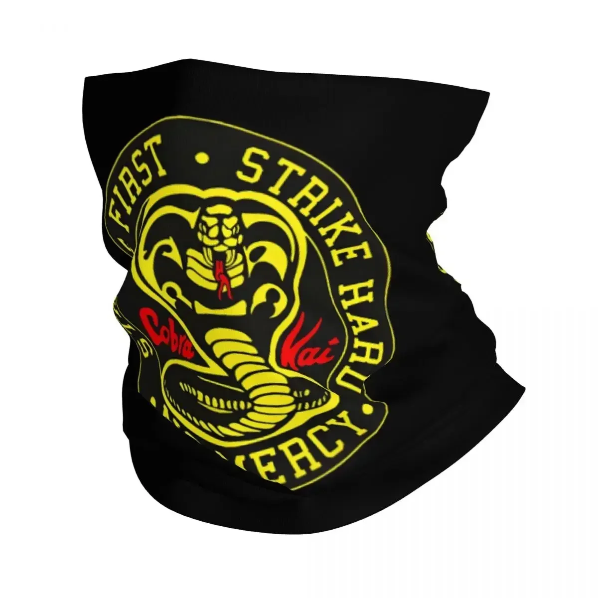 Cobra Kai Rusted Steel Snake Bandana Neck Gaiter Printed Pop No Mercy Balaclavas Face Mask Scarf Warm Cycling Hiking Windproof