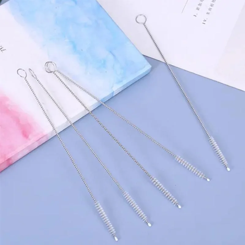 10pcs/set Tool Pipette Tube Brush Bottle Straw Glass Cleaner Fine Tube Cleaning Brush