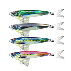 AS Slow JIg Lure Fishing UV Glow Jig 3D Print  Falling Angler 60g80g Metal Hard Bait Sinking Jigging Pesca Bait