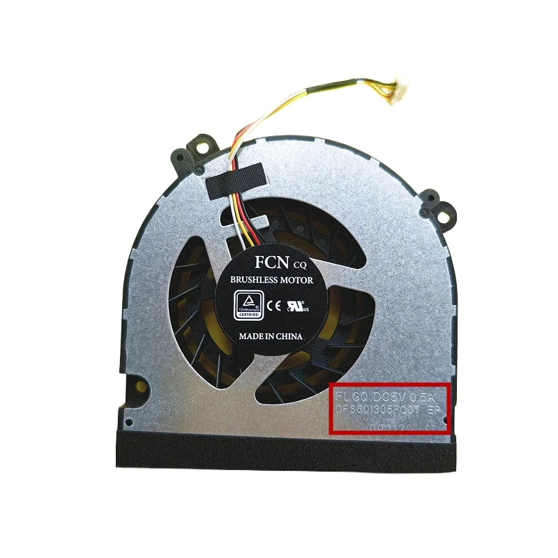 Ventilador de refrigeración para CPU de portátil Hasee TX7 TX8 TX9 GX8 GX9 ZX7 ZX8 TX8-CA5DP TX9-CT5DK N960 N970 DFS601305FQ0T FLGQ DC5V 0.5A 4PIN