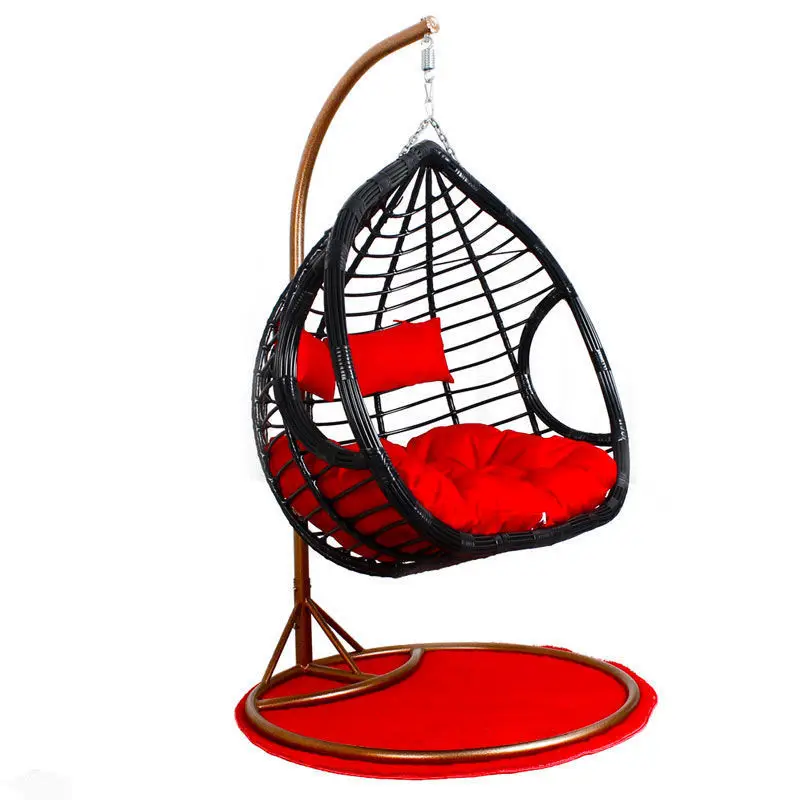 Outdoor hanging basket chair rattan cradle swing double hanging chair bird nest outdoor balcony egg chair family leisure bed