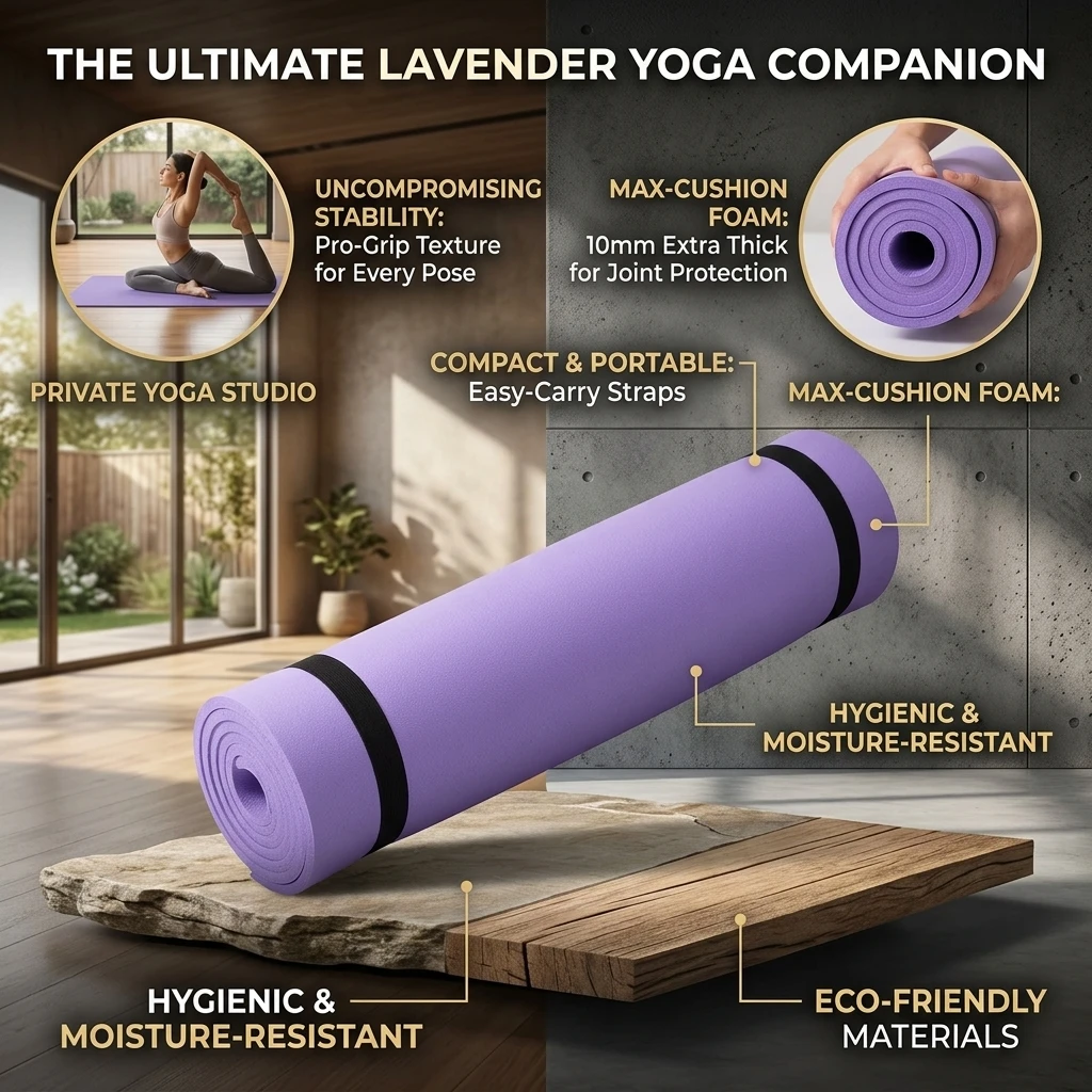 Pilates Yoga Mat Workout - Esterilla de yoga de 6 mm,