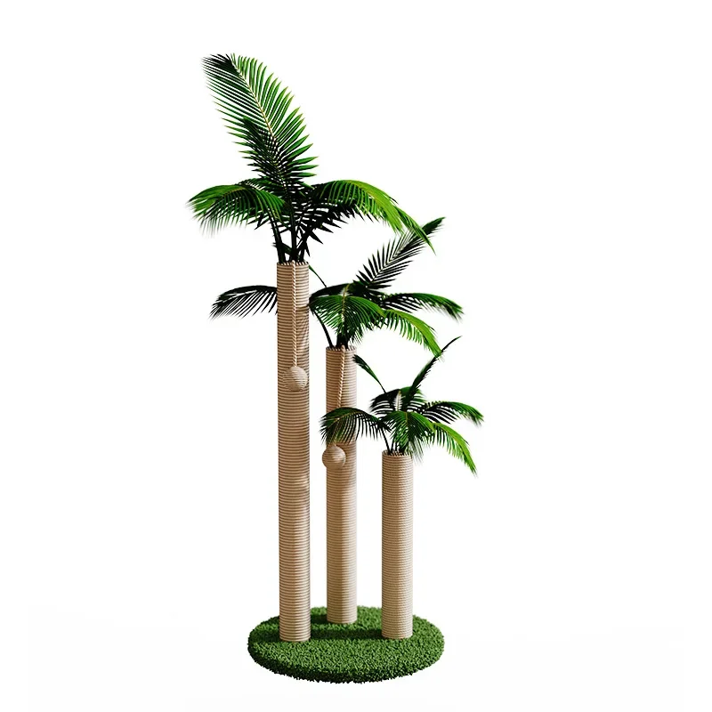 Coconut Tree Cat Scratching Post Cat Climbing Frame Sisal Hemp Scratching Post Vertical Type Durable Chipproof Cat Toy Pet Items