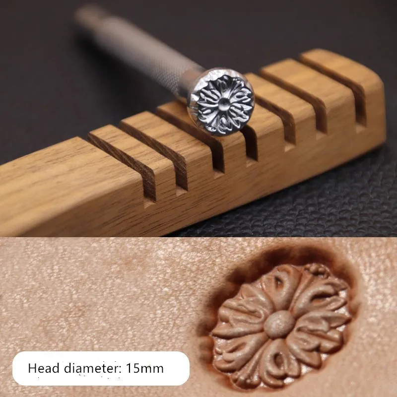 

TH113 Цветочный центральный штамп 15 мм - Инструмент для 3D-тиснения из нержавеющей стали 304 для кожи растительного дубления | Профессиональный дырокол для изделий из кожи