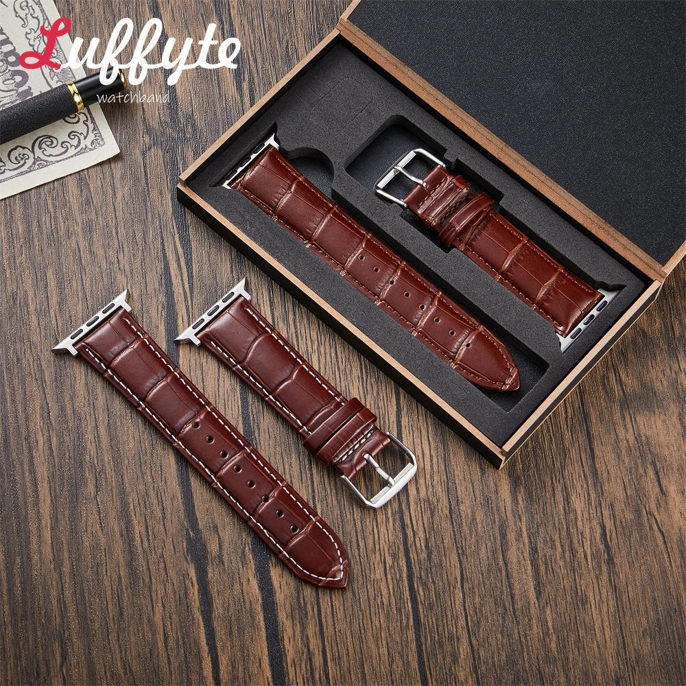 Cinturino modello bambù per Apple Watch 38/40/41/42/46/49/44/45mm per Iwatch 10 9 8 7 6 5 4 3 2 1 Viene fornito con confezione regalo