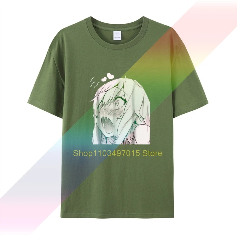 brand men shirt Ahegao T Shirt Manga Tee Anime Face T Shirt Comics