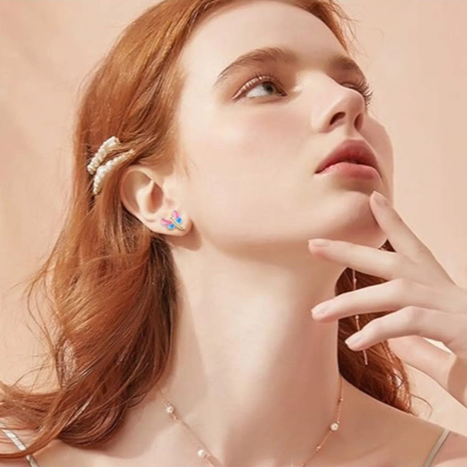 Bobisty 10 Pairs Stainless Steel Screw Back Earrings for Women CZ Heart Butterfly Ball Earrings Cat Rainbow Stud Earrings Set