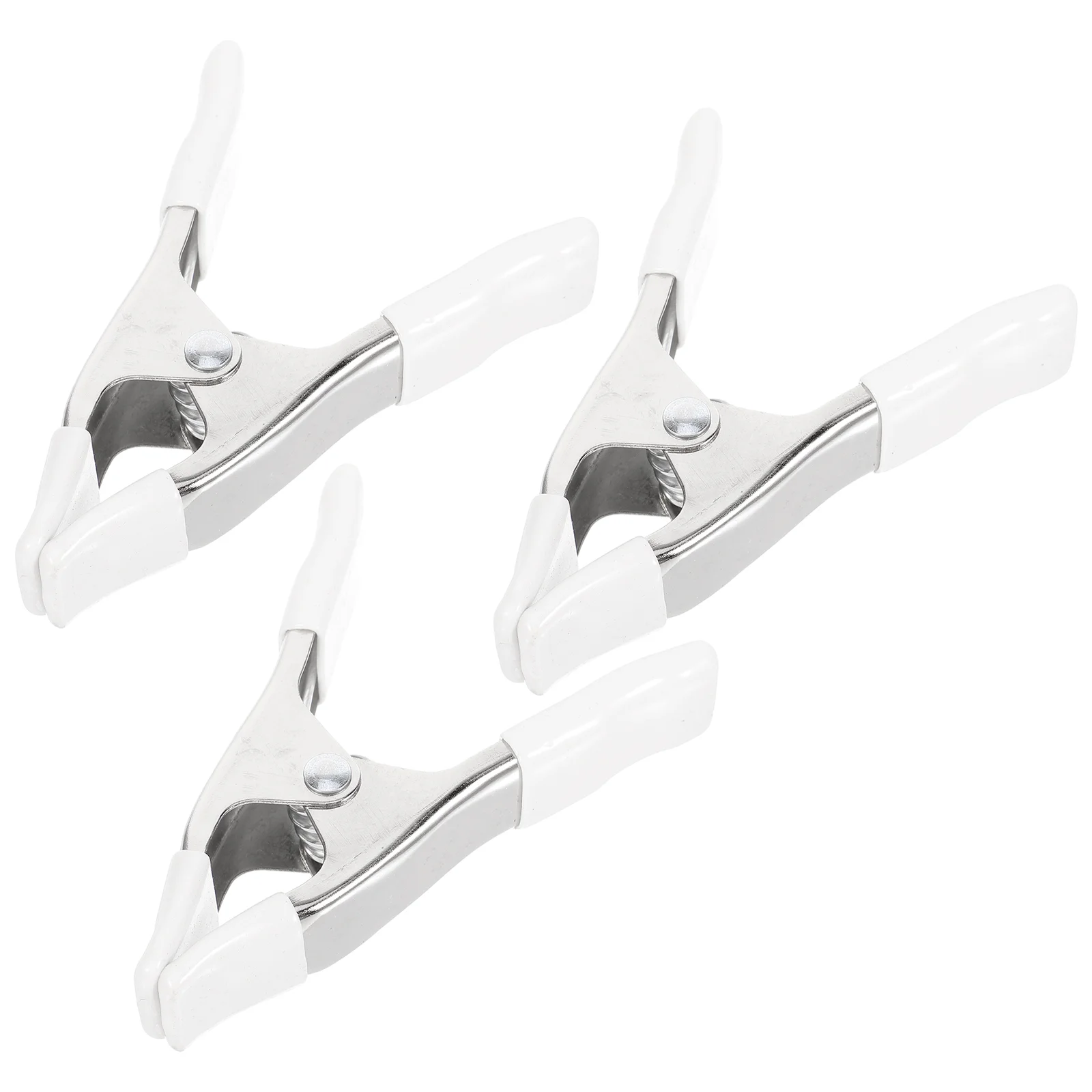 

3 Pcs Spring Clip A-shaped Plastic Clips Small Clamps for Backdrop Stand Holder Folder Chrome Crafts Tool