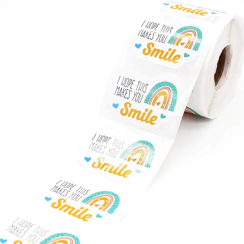 

250Pcs 1.4*1.8in Rainbow Thank You for Your Purchase Decorative Order Stickers Handmade Stickers, Small Business Stickers, Envelope Sealing Stickers, Thank You for Your Purchase Stickers, Gift Decoration Adhesive Labels