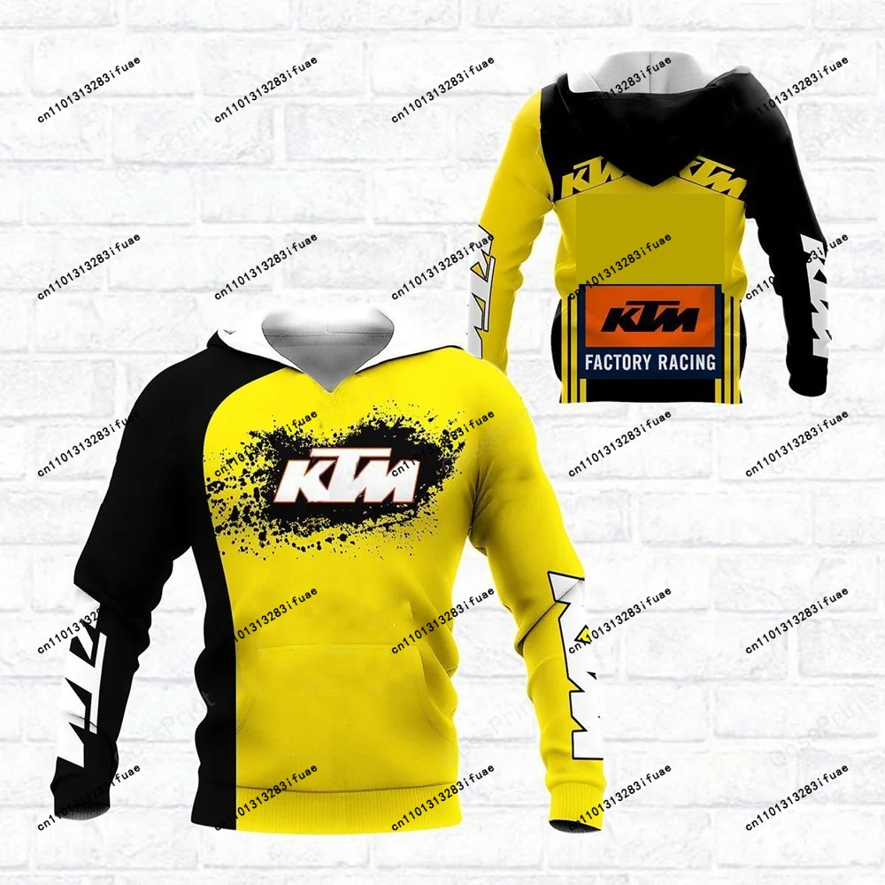Nueva sudadera oficial 25/26 KTM Factory Racing con diseño de salpicaduras para hombre | Motocross Streetwear Jersey con logotipo completo Adultos NIÑOS