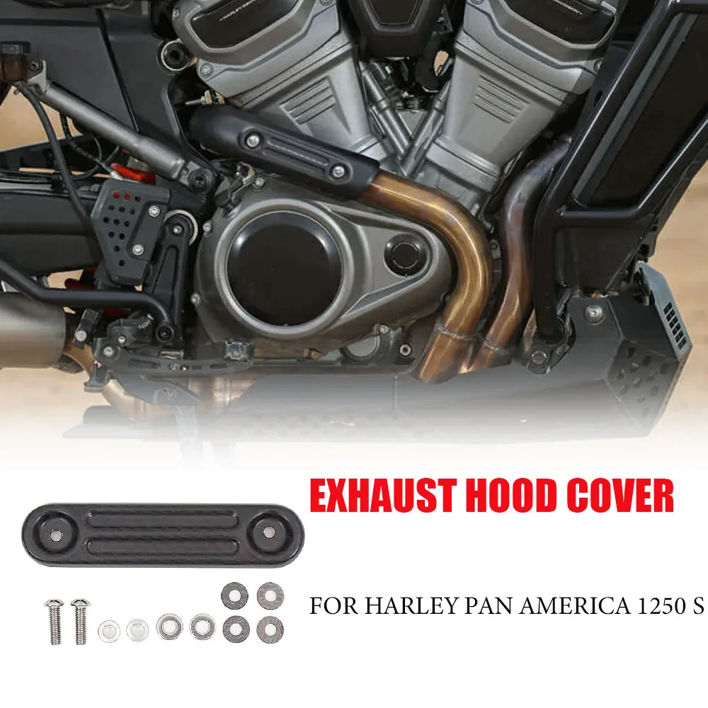 

НОВАЯ черная вставка выхлопного щитка мотоцикла Screamin' Eagle для PAN AMERICA 1250 S PA1250 S 2021, аксессуар для вставки выхлопного щита