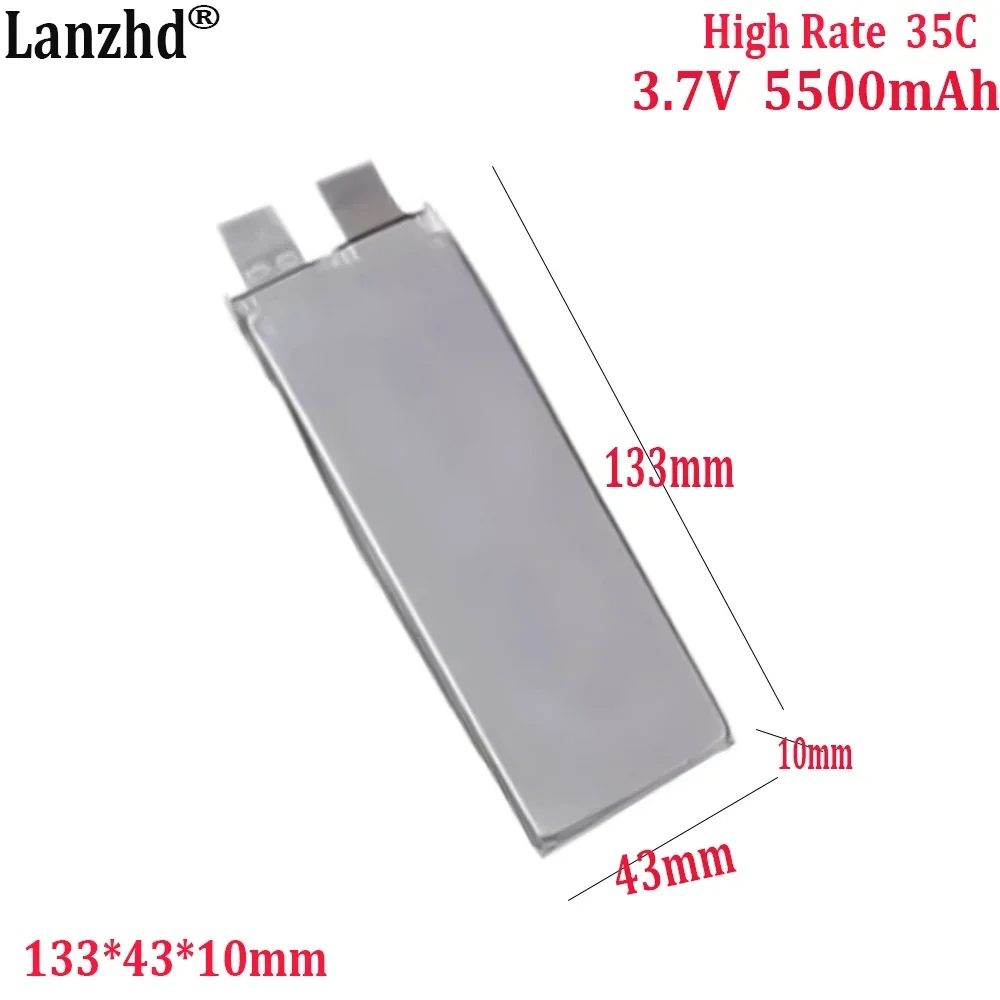 

3.7V Li po 45C Lithium 5500mah For drone Diy Pack Power car Jump Starter Tools Model cars model ships model toys 10*43*134mm