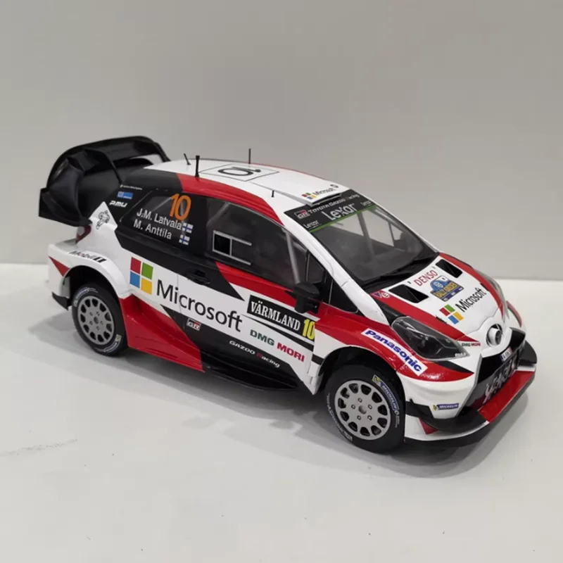 IXO 1/18 مقياس ياريس WRC # 10 سبيكة محاكاة نموذج سيارة مجموعة ثابتة زينت هدايا العيد اللعب هدية تذكارية #3