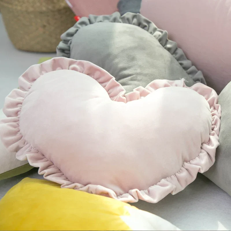 Bedroom Toys Photography Props Baby Sleeping Cushion Children Plush Toy Lovely Princess Cartoon Heart-shaped Pillow Baby