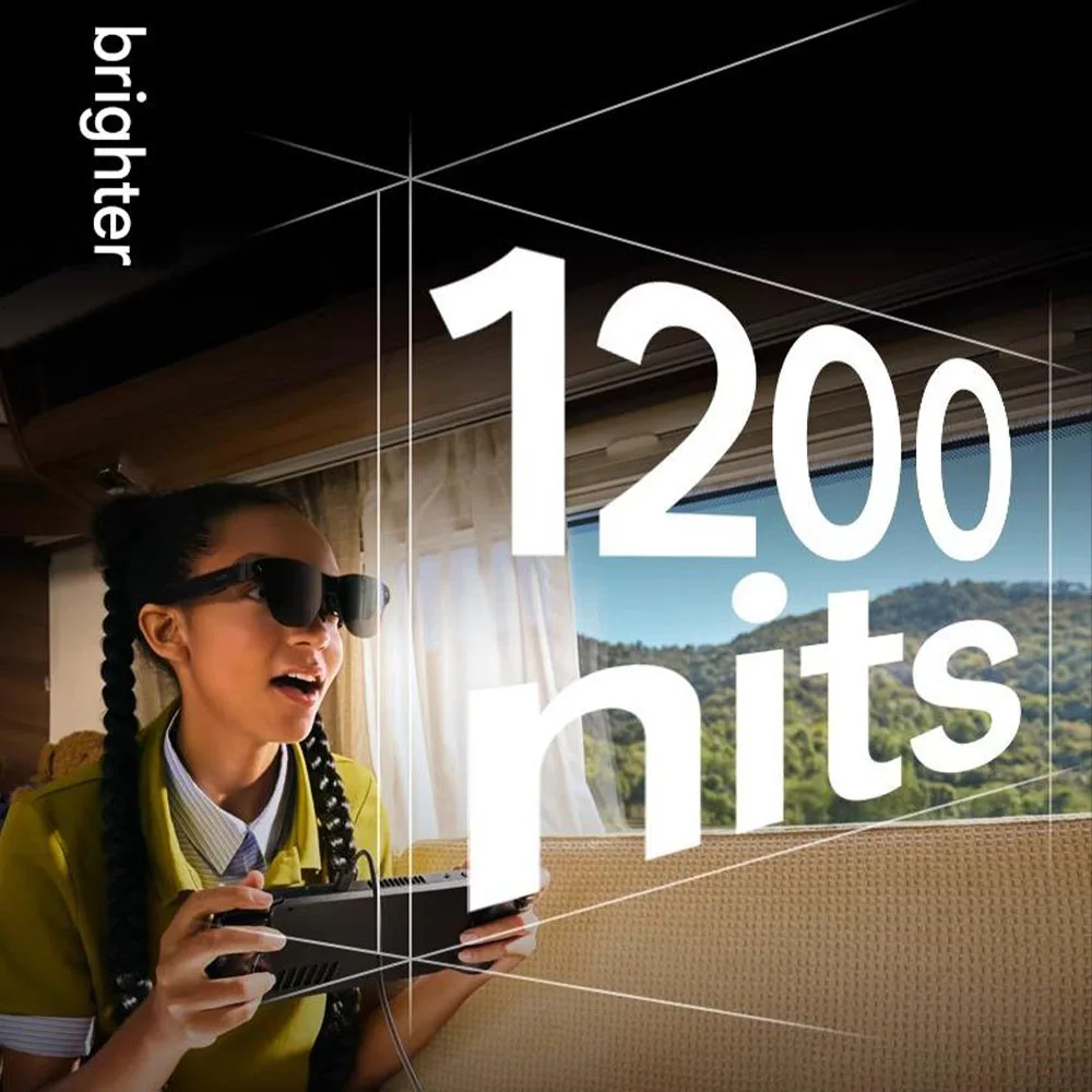 نظارات RayNeo Air 3S Pro الذكية AR مع شاشة Micro 1200nits OLED 1980P عرض فيديو نظارات فيلم ثلاثية الأبعاد توصيل معدات DP