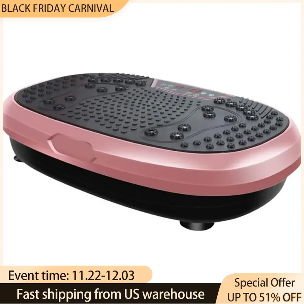 Fitness Vibration Plate - Whole Body Vibration Platform Exercise Machine - Home & Travel Workout Equipment for Weight Loss