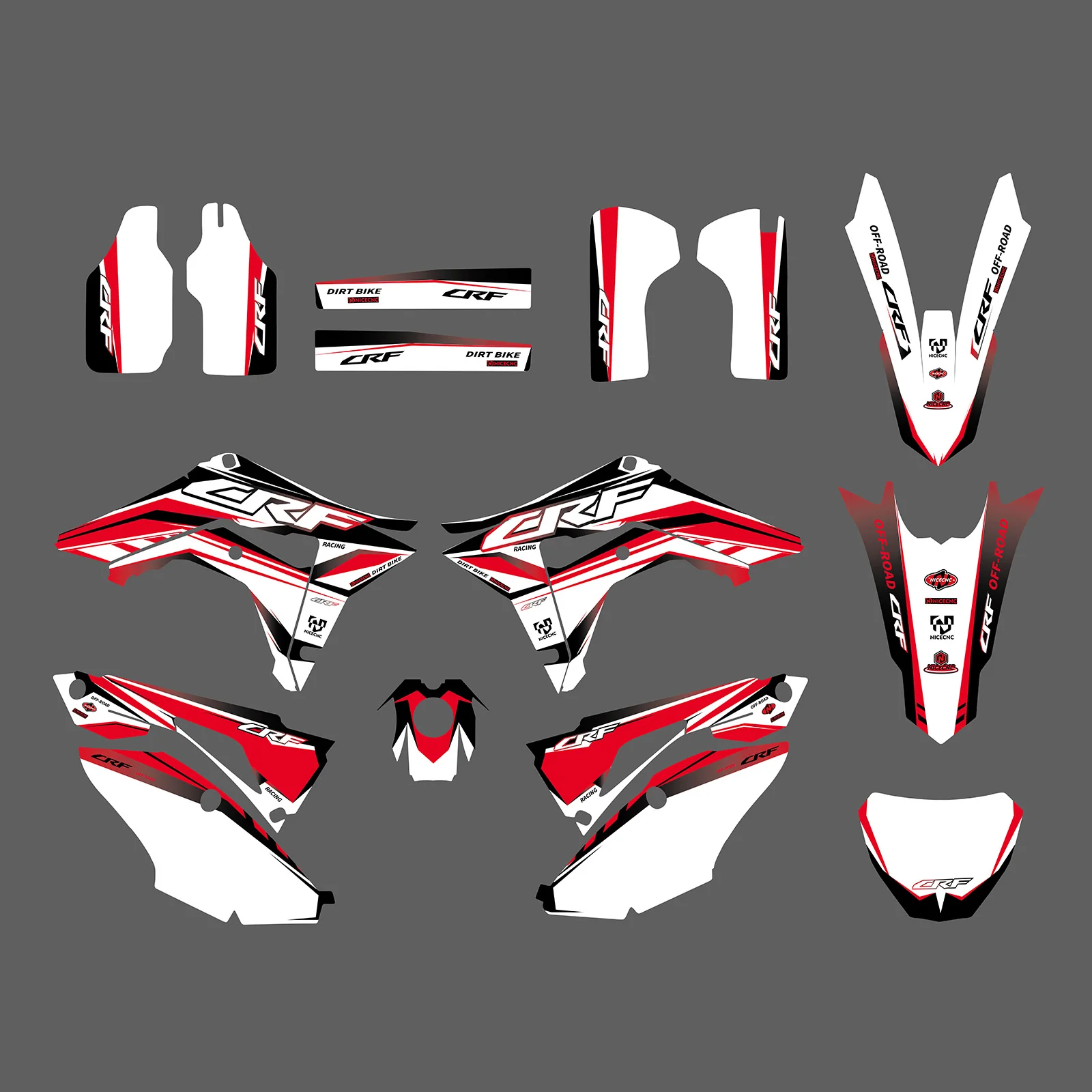 

New For Honda CRF450 CRF 450 2017-2020 CRF250 CRF 250 2018-2021 Motorcycle Full Fairing Graphics Background Decals Sticker 2019