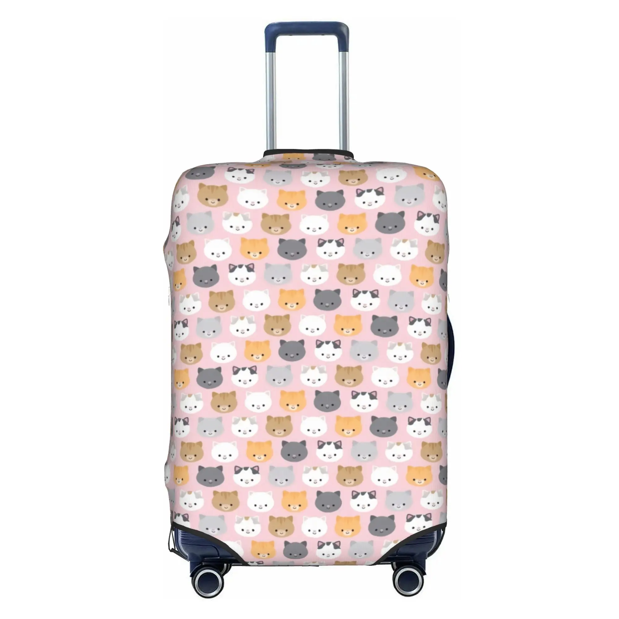Cat Seamless Pattern Colourful Creative  Luggage Cover Elastic  Travel Suitcase Protective Covers Fits 18-32 Inch