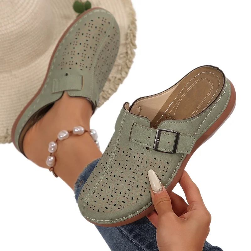 

2026 New Summer Outdoor Women Shoes Big Size Rome Anti-slip Comfortable Slippers Anti-slip Fashion Women Slippers Big Size 36-43