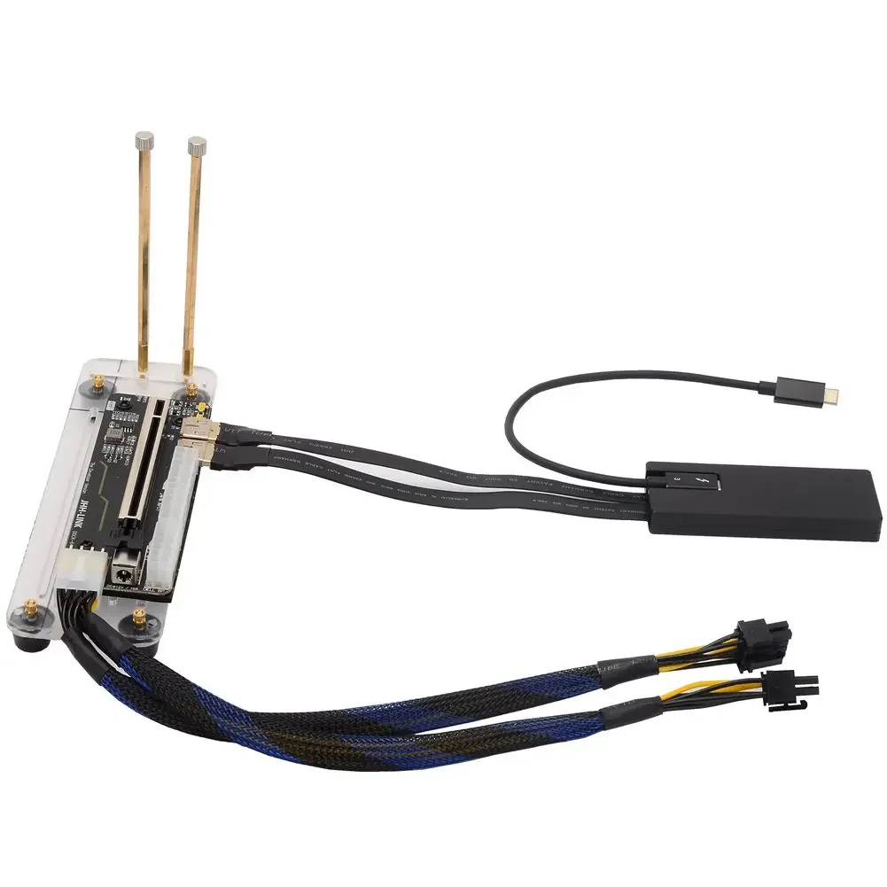 EGPU متوافق مع Thunderbolt 3 بطاقة الرسومات الخارجية للكمبيوتر المحمول بناتا EGPU حامل PCIe3.0 X4 كابل الناهض لـ Win10 GTX 1060ti