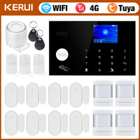 KERUI G34 4G WIFI GSM Alarm System for Home Security Protection Alarm Host with Door Motion Sensor Smart Life APP Support Alexa