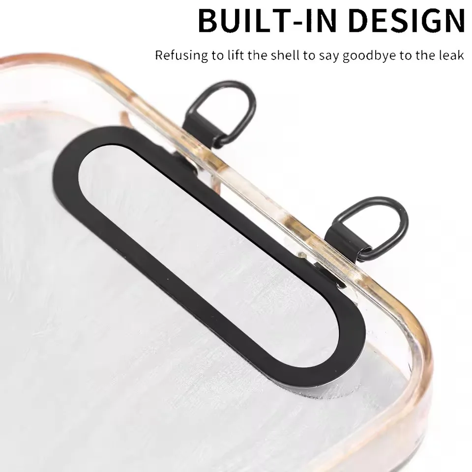 4/1Pcs Ultra Thin Metal Lanyard Patch For iPhone 16 15 14 13 Dual Hole Phone Case Hanging Card Stainless Steel Connector Gasket view 5