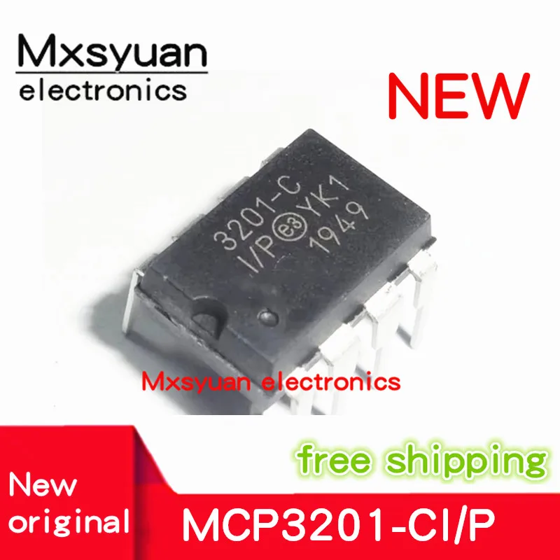 10pcs/lot MCP3201-CI/P 3201-C DIP-8 New original