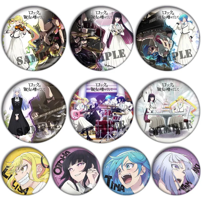 

Аниме Rock Is A Lady's Modesty, булавки Suzunomiya Ririsa Kurogane Otoha, значок для косплея, мультфильм Itabag, брошь на белье, ЗНАЧОК, рождественский подарок