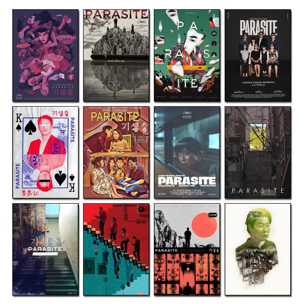 Poster HD art, waterproof, sticky wall, home decoration (living room, bedroom, bar), aesthetic Movie P-Parasite