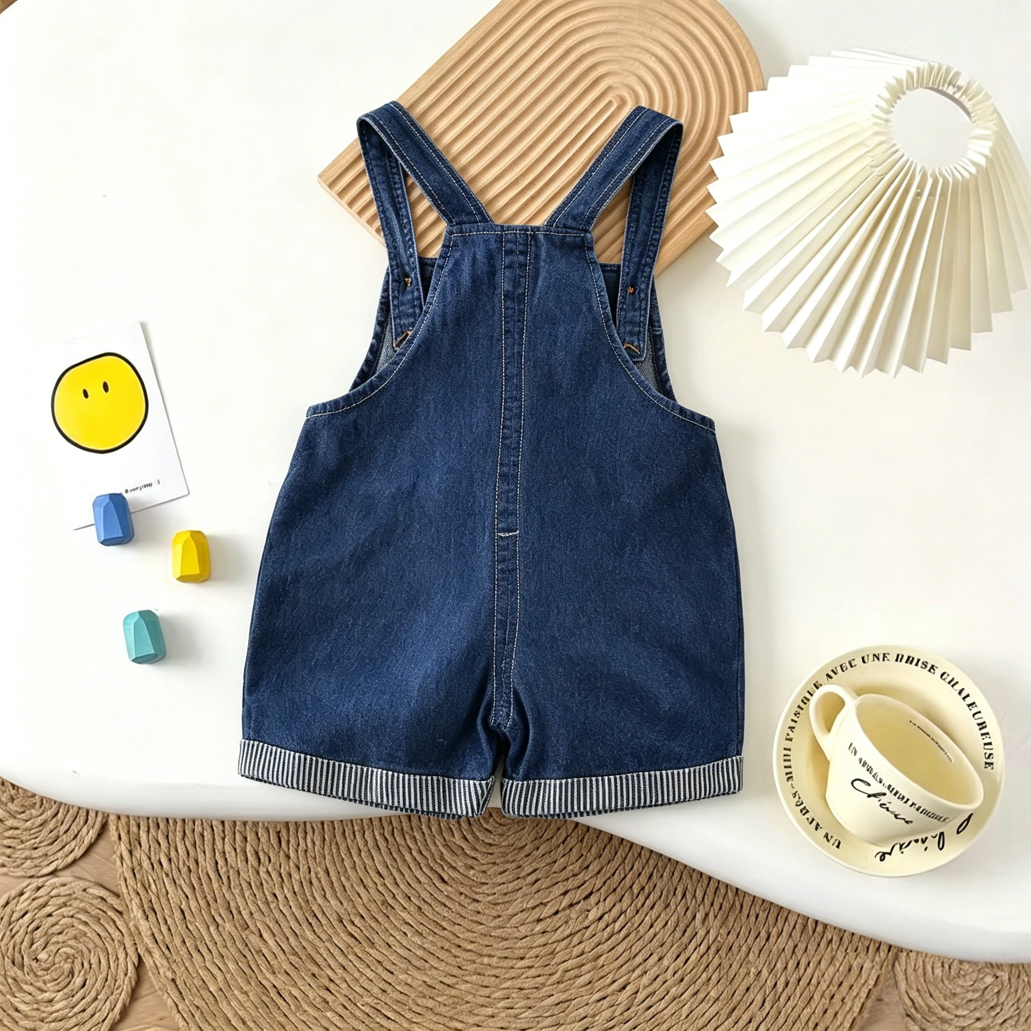 IENENS Baby Clothes 1-3 Yeas Boy's Shorts Cute Cartoon Bottoms Summer Kids Overalls Denim Soft Rompers