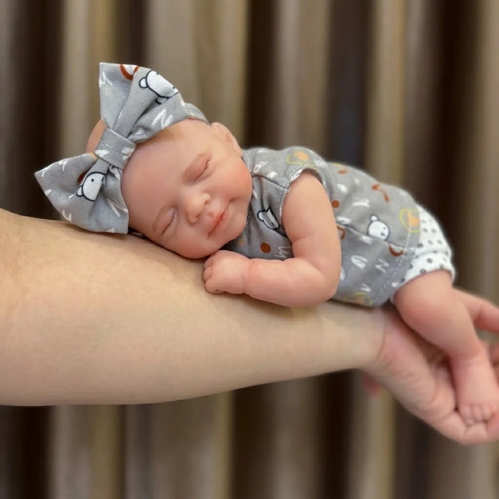 1PC 33cm Painted Silicone Pascale Reborn Doll Washable Full Body Soft Silicone Doll Lifelike Painted Handmade Toy Ideal Gifts