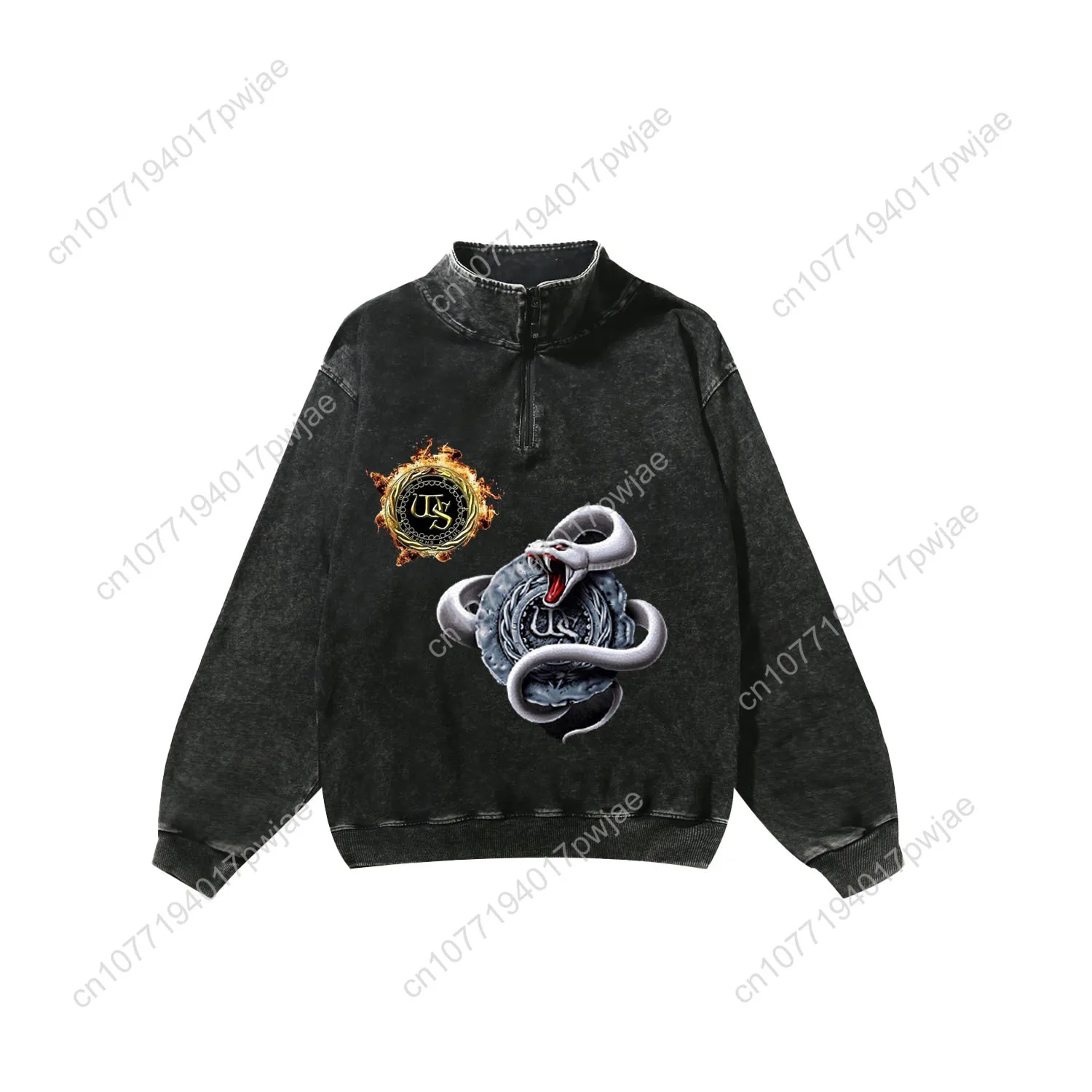 Whitesnake Rock Band Custom Retro Sweatshirt Mans Womans Half Zipper Vintage Sweat Shirt Photo Custom Made Tops