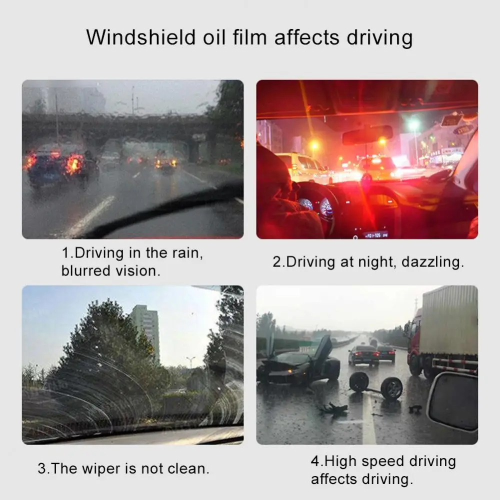 100ML Car Glass Antifogging Agent Front Windshield Cleaner Oil Film Rainproof Cleaning Supplies Anti-rain Waterproof Liquid