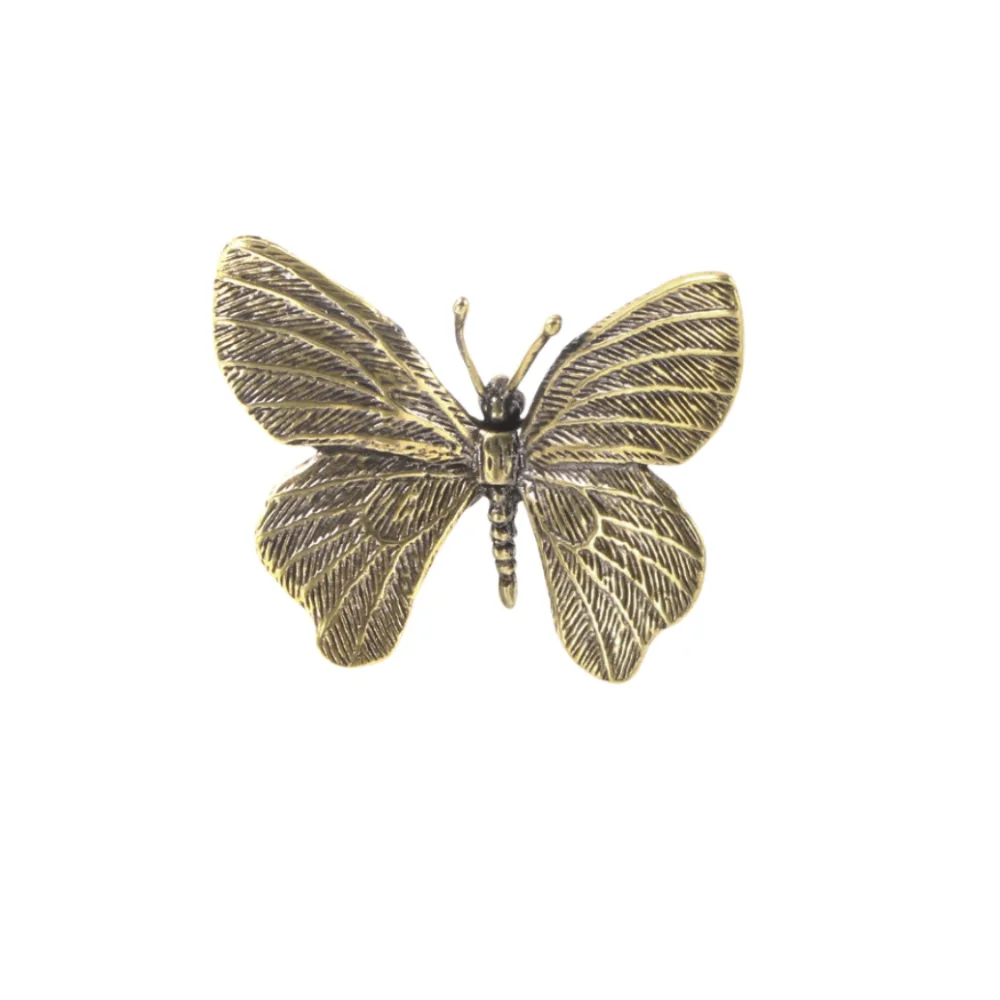 Retro Butterfly/Dragonfly Brass Handle Vintage Furniture Hardware Cabinet Door Knobs Gold Push-pull Wardrobe Drawer Pulls Window