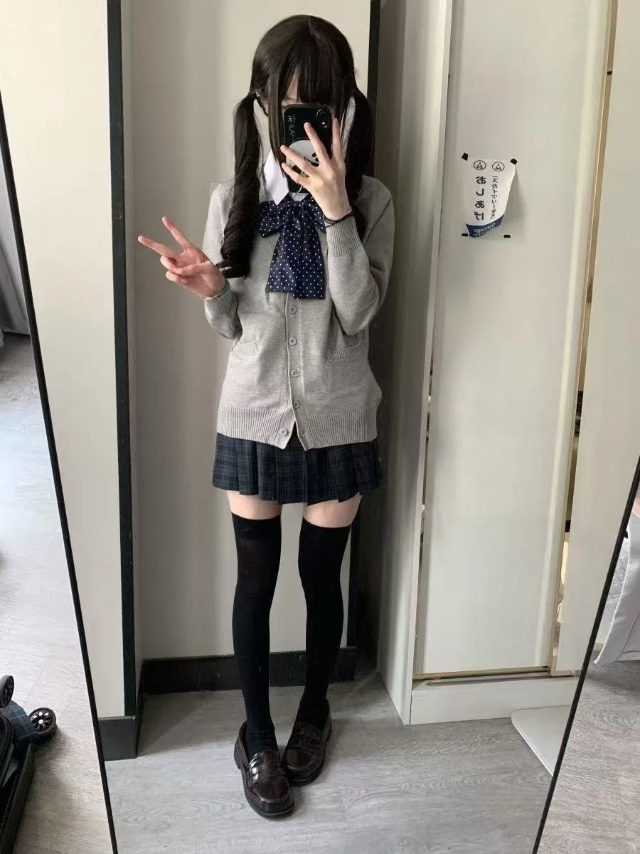 

Fashionable Long Loose Knitted College Style Women's Jacket Versatile Autumn Shirt Knot Decorated mid High Waist