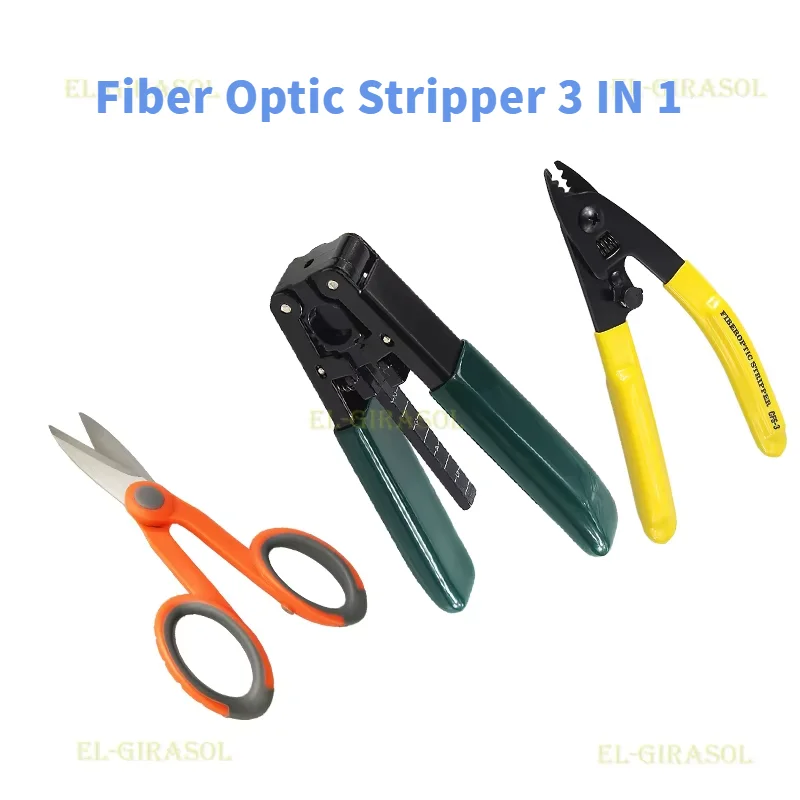 3 In1 Splice Tool Kits CFS-3 Fiber Optic Stripper And Drop Cable Stripper CFS-3 Fiber Optic Kevlar Scissors FTTH