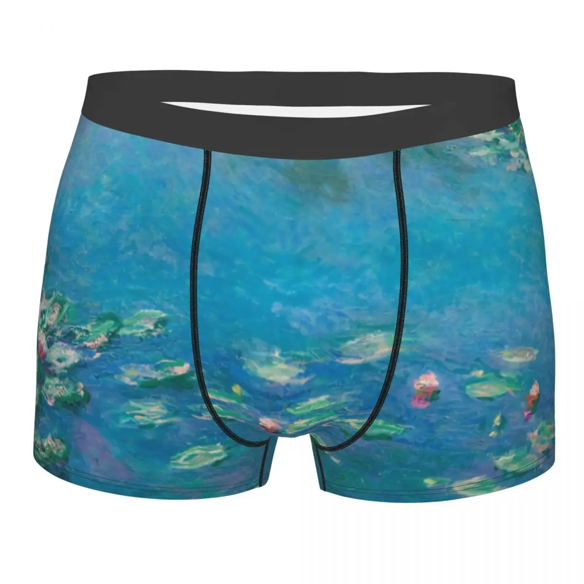 

Нижнее белье с водными лилиями Claude Monet на заказ, мужские трусы-боксеры с принтом французского художника, шорты, мягкие трусы