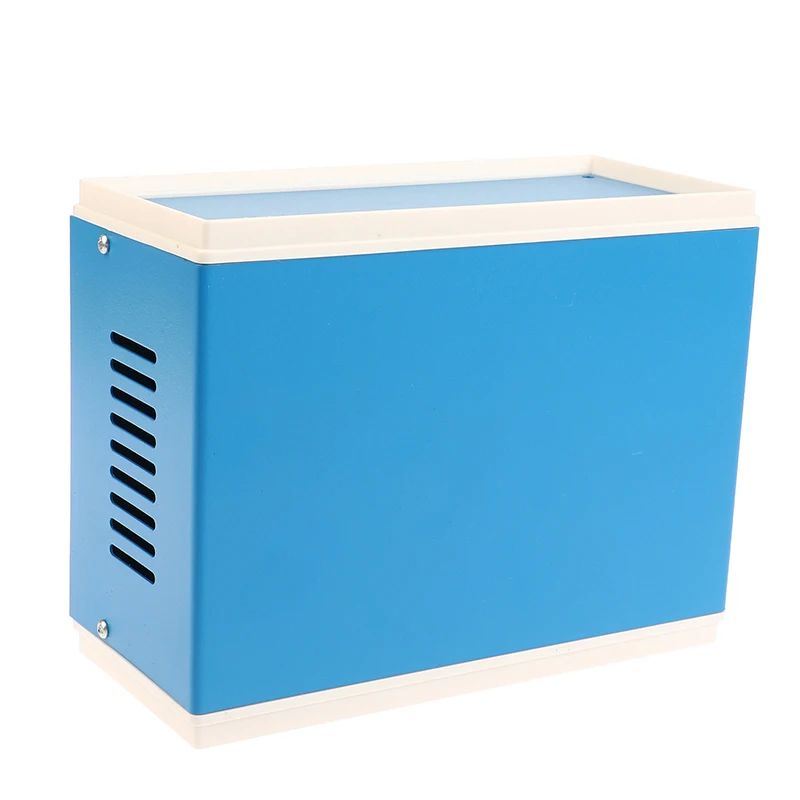 Blue Junction Box Metal Rectangle Electronic Project Case DIY Preventive Box Power Enclosure Corrosion Resistant Durable