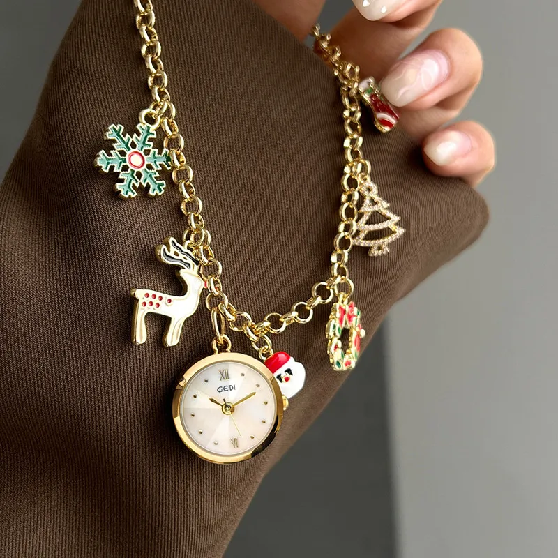 

Christmas Bracelet Exquisite Fashion Watch, Women's Light Luxury Student High-value Women's Watch