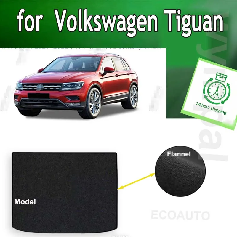 

Коврик в багажник TREADFIT для Volkswagen Tiguan 2017 2018 2019 2020 2021 2022 Черный напольный багажник