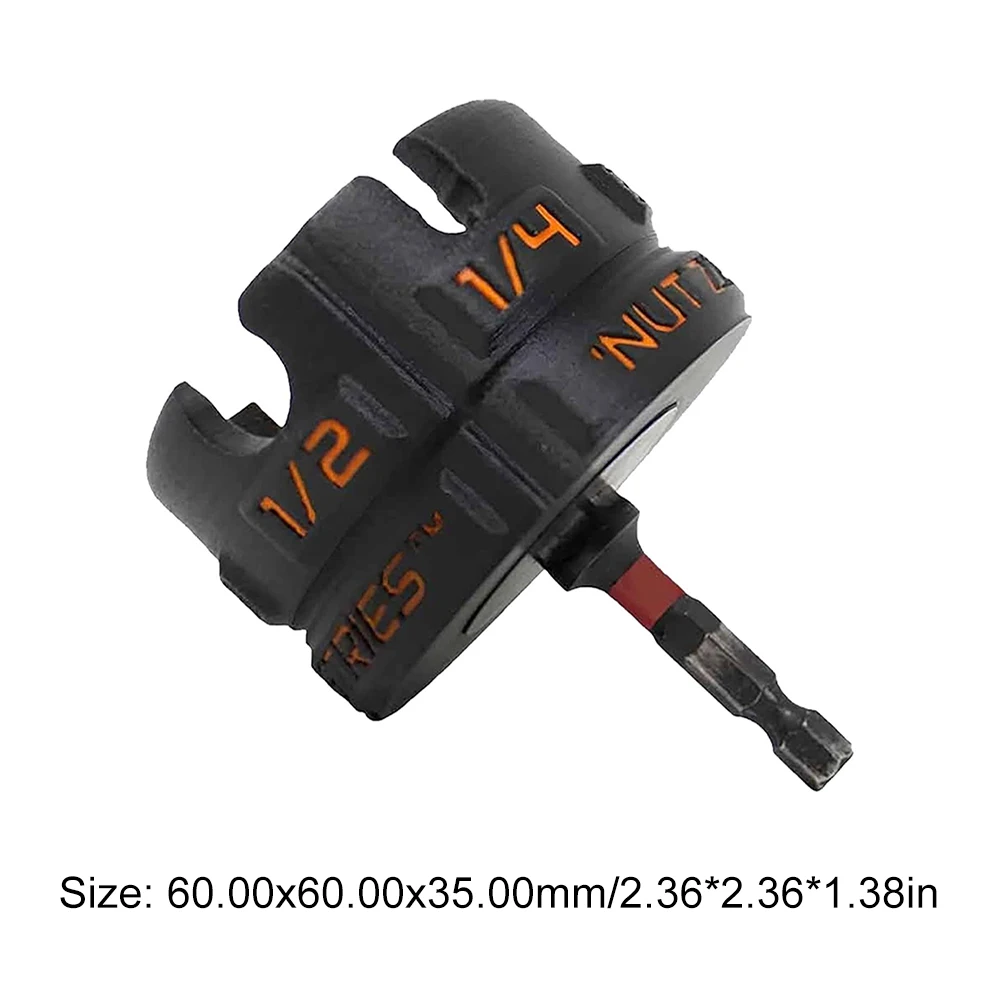 Nut Zip Drill Attachment Multifunction Slotted Wing Nut Spinning Drive Kit Portable Bolt Extractor Tool for Conduit Racks