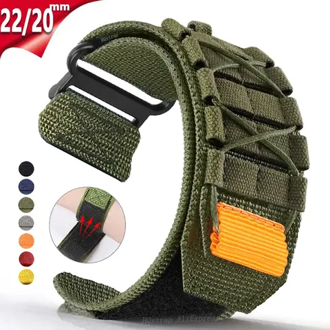 S/L Nuovo cinturino in nylon 20mm 22mm cinturino di ricambio universale cinturino per orologio sportivo per uomo donna braccialetto accessori per cintura colorata