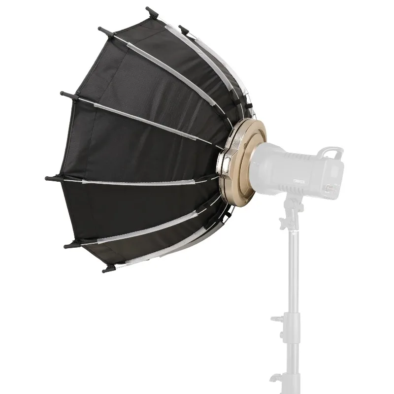 45/60/90/120cm Quick Release Parabolic Softbox Foldable Softbox w/ Bowen Mount Honeycomb Grid for Photography Studio Live Stream